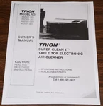 Trion Table Top Electronic Air Cleaner Manual 442501-001 101 003 007. Fixed Price $12.00.