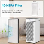 Ffac True Hepa Carbon Air Purifier Filter MA-40A MA-40B 8.07X17.4X1.77IN Pack. Fixed Price $33.99.