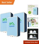 3-PACK Ionic Air Purifiers With Filterless Technology For Healthy Living. Fixed Price $43.99.