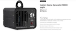 Ivation Commercial Ozone Generator. Fixed Price $58.98.