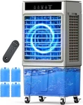 Portable 2200 Cfm Swamp Cooler 8 Gal Tank, Remote & 3-SPEED Fan. Fixed Price $333.99.