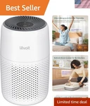 Elegant White Air Purifier With Touch Control - Perfect For Smoke & Dust Removal. Fixed Price $99.99.
