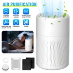 Mini Desktop Air Purifier Hepa Filter With Negative Ion Tech For Odor Smoke Dust. Fixed Price $25.89.