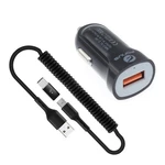 For Iphone 17/PRO/MAX/AIR 24W Fast Car Charger Coiled Cable Micro-usb To. Fixed Price $21.54.