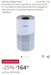 Jerdazen JZ450 Air Purifier Large Room, Covers Up To 2216 Ft True Hepa 13 Filter. Fixed Price $69.99.