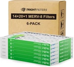 Air 14X20X1, Merv 8 Pleated Hvac Furnace Filters, 6-PACK. Fixed Price $52.30.
