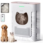 Uahpet Air Purifier For Home, 6.1" D 11.81" 14.64" H, White+pink. Fixed Price $133.99.