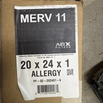 Airx Filters 6PK Allergy 20X24X1 Replacement Merv 11 Un-opened Box. Fixed Price $39.99.