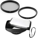 77MM 16:9 Wide Lens Hood,cpl,mcuv Filters For Sony SLT-A37,A57, A77, A65 Dslr,us. Fixed Price $39.95.
