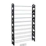 Home Basics Sunbeam 50-PAIR Metal Shoe Rack Assembly Required 37"LX8"DX61"H. Fixed Price $47.99.