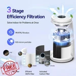 Cegsin White Hepa Air Purifier For Home Bedroom Quiet 3-IN-1 Filter. Fixed Price $67.18.