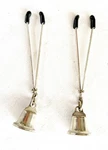 Pair Of Spartacus Adjustable Tweezer Bell Clit Or Nipple Clamps. Fixed Price $15.00.