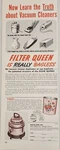1953 Print Ad Filter Queen Bagless Vacuum Cleaners Health-mor Chicago,illinois. Fixed Price $21.76.