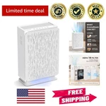 Ultra-quiet Hepa Air Purifier For Large Spaces 99.99% Allergen Removal, White. Fixed Price $89.99.
