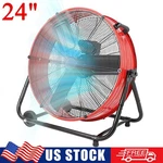 24" High Velocity Industrial Drum Fan 3-SPEED Shop Floor 360 Rotation. Fixed Price $89.99.