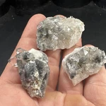 Lot Of 3 Carbon Inclusion Quartz Crystals Hamilton Hill Arkansas. Fixed Price $20.00.