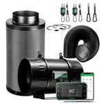 Vivosun Smart Air Filtration Pro Kit T8 Inline Ducting Fan Filter E42A+ Growhub. Fixed Price $287.99.