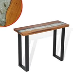 Vidaxl Console Table With Glass And Resin Inlay 39.4''X13.8''X29.5'' Teak Wood. Fixed Price $226.99.