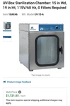 Air Science Uv Box Light Sanitizer, New Never Used/best Offer. Fixed Price $700.00.