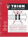 Brochure - Trion Electric Air Filters Electrostatic Ionizing C1952 (AF945). Fixed Price $12.25.