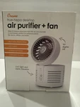 Crane True Hepa Desktop Air Purifier Fan W/ Uvc Light, White. Fixed Price $40.00.