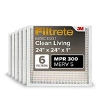 Filtrete 24X24X1 Furnace Air Filter, Merv 5, Mpr 300, Capture Unwanted Par.... Fixed Price $36.90.
