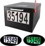 Black Post Mount Mailbox With Solar Powered Infrared Sensor And Illuminated. Fixed Price $58.38.