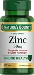Nature Bounty Zinc 50MG Immune System, Skin, 100 Count (pack Of 1), White. Fixed Price $14.05.