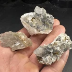 Lot Of 3 Carbon Inclusion Quartz Crystals Hamilton Hill Arkansas. Fixed Price $21.50.