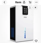 Psos Dehumidifier, Model PS-01SG, 98OZ Tank, 60W, Compact/portable, Color Lights. Fixed Price $35.84.