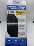 Veva Premium Activated Carbon Filter 6-PACK Precision Cut For 04383/04384/04386. Fixed Price $12.00.