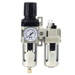 Sns 1/4" Npt Compressed Air Filter Regulator Lubricator Two Units Combo Frl W.... Fixed Price $64.95.