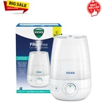 Vicks 0.6 Gallon Ultrasonic Cool Mist Humidifier 200SQFT White Night Light. Fixed Price $48.99.