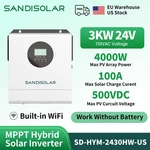 3000W Solar Hybrid Inverter 24V Dc 120V Ac Mppt Controller Charger Pure Sine. Fixed Price $235.54.