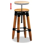 Bar Stools Adjustable Seat Counter Height 2 Pcs Solid Wood Vidaxl. Fixed Price $220.99.