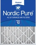 Nordic Pure 12X24X4 (3 5/8) Pleated Merv Air Filter Pack. Fixed Price $31.99.