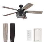Honeywell Carnegie Ceiling Fan, Quiet Motor And Remote Control, 52", Matte Black. Fixed Price $160.99.