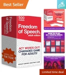 Fast-paced Freedom Of Speech Guessing Game Perfect For Parties & Gatherings. Fixed Price $44.64.