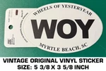 Wheels Of Yesteryear Myrtle Beach, Sc - Vintage Original Decal Sticker Racing. Fixed Price $7.97.
