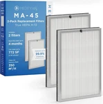 Medify MA-45 H13 Hepa Filter 2-PACK Smoke Dust Odor Pet 3-IN-1 Replacement. Fixed Price $79.99.