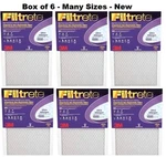6 Pack-many Sizes 3M Purple Ultra Allergen Filtrete Filter Furnace Air. Fixed Price $143.45.