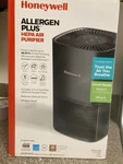 Honeywell Allergen Plus Hepa Air Purifier Black, HPA120B. Fixed Price $35.99.