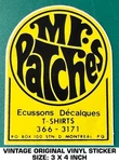 Mr. Patches Ecussons Decalques T-shirts Vintage Original Vinyl Sticker. Fixed Price $6.50.
