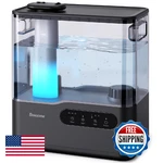 Breezome 5L Humidifiers For Bedroom Large Room, 36H Top Fill Cool Mist. Fixed Price $85.57.