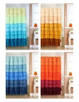 Ruffle Shower Curtain Spring Home Design Flamenco Fabric Bath. Fixed Price $33.80.