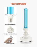 Uv Light, 25W Ultraviolet Lamp With Ozone Purifier, Hotel. Fixed Price $48.36.