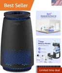 Air Purifier For Home Bedroom Hepa Filter Dust Odors Smoke Pollen Pets Quiet. Fixed Price $62.23.