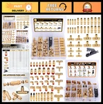Cheemuii Brass Dot Air Line Fittings Kit Push Lock & Quick Connect Assortment. Fixed Price $197.99.