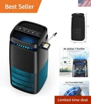 Air Purifier For Home Hepa Uv Ionizer Smoke Pollen Pet Dander 1250 Ft. Fixed Price $87.82.