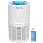 Renpho Wifi Air Purifiers 1440 Sq.ft, H13 True Hepa Filter Cleaner, White. Fixed Price $104.00.